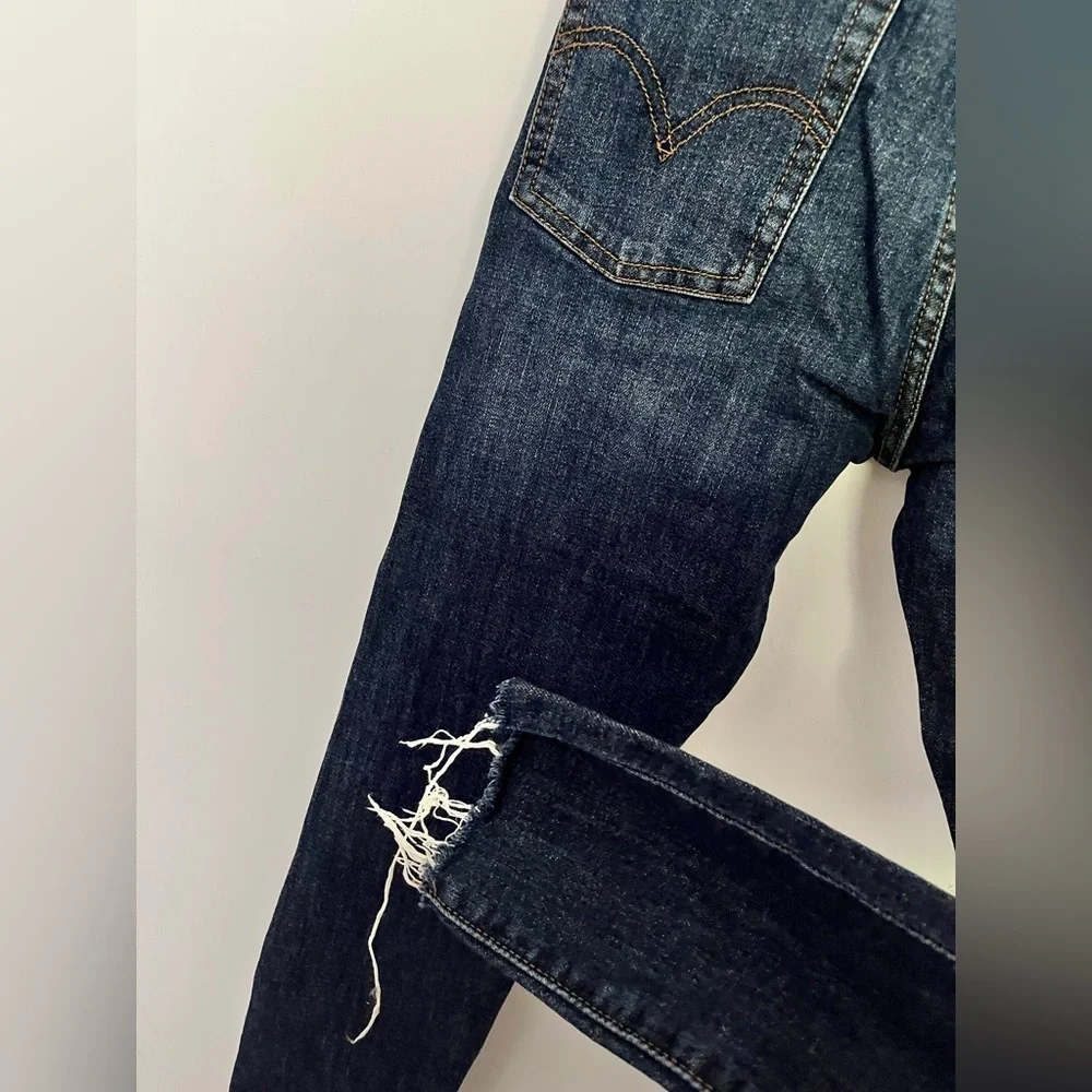 🤩👖 Levi’s Wedgie Skinny 25 women’s dark wash jeans worn once 👖🤩 denim - Picture 10 of 10